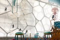 Window Washers inside the Water Cube