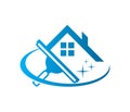 Window Washing Cleaning Squeegee logo Icon