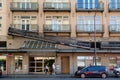 Window washing platform at angle Royalty Free Stock Photo