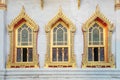 Window of Wat Benchamabophit in Bangkok, Thailand