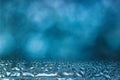 Window water blue condensate background Royalty Free Stock Photo