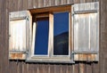 Window with weathered shutters