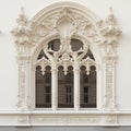 Baroque Architecture: Ornate Georgian Window On White Building Royalty Free Stock Photo