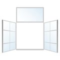 Window in white color vector illustration
