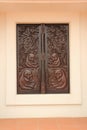 Window wood carving Royalty Free Stock Photo