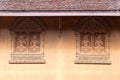 Window wood carving Royalty Free Stock Photo