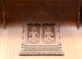Window wood carving Royalty Free Stock Photo