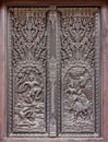 Window woodcarving in temple