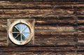 Window in wooden church Royalty Free Stock Photo