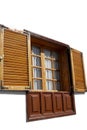 Window with wooden shutter