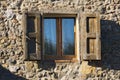 Window with Wooden Shutters - Tuscany Italy Royalty Free Stock Photo