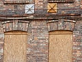 Windows of abandoned building