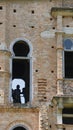 Windows of abandoned castle in Perak, Malaysia Royalty Free Stock Photo
