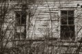 Windows of abandoned house