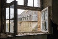 Windows of abandoned monastry Royalty Free Stock Photo