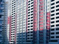 Windows of an apartment house, Kiev Royalty Free Stock Photo