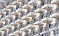 The windows array of a hotel Royalty Free Stock Photo