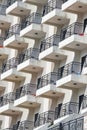 The windows array of a hotel Royalty Free Stock Photo