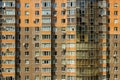 Windows and balconies of an apartment building Royalty Free Stock Photo