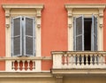 Windows and balcony in Rome Royalty Free Stock Photo