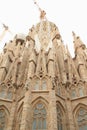 Windows of basilica Sagrada Familia in Barcelona