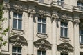 Windows , beautiful old residential building facade