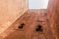 Windows of Bet Golgotha and Bet Mikael rock-cut churches in Lalibela, Ethiop