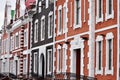 The windows of brussels-style buildings are white and red brick. Russia Yoshkar Ola 01.05.2021
