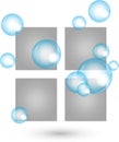 Windows and bubbles, window cleaning and professional logo