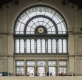 Windows in Budapest Keleti Railway Station Royalty Free Stock Photo