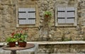 Windows in Budva Royalty Free Stock Photo