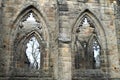 Windows of cathedral on Oybin castle and monastery Royalty Free Stock Photo