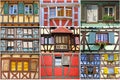 Windows collage. El'zas, France Royalty Free Stock Photo