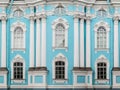 Windows and columns on facade of St. Nicholas Naval Cathedral Royalty Free Stock Photo