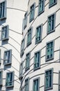 Windows of Dancing house, Prague Royalty Free Stock Photo