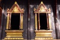 Windows detail. Wat Tha Sai. Thai Mueang. Thai Mueang district. Phang Nga province. Thailand
