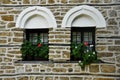 Windows details in Arbanassi from Konstantsalieva House Veliko Turnovo Bulgaria Royalty Free Stock Photo