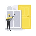 Windows and doors services abstract concept vector illustration. Royalty Free Stock Photo