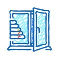 windows energy efficient icon doodle illustration Royalty Free Stock Photo