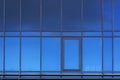 Windows on facade of modern building. Architectural blue background Royalty Free Stock Photo