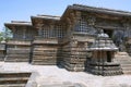 Windows and friezes, small towers, Shantaleswara shrine, Hoysaleshvara Temple, Halebid, Karnataka, view from East.