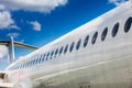 Windows and fuselage of a private airplane Royalty Free Stock Photo