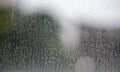 windows glass with with dust mix with rain Royalty Free Stock Photo