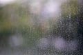 windows glass with with dust mix with rain Royalty Free Stock Photo