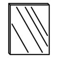 Windows glass icon, outline style