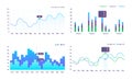 Set of charts. Set of vector elements for design sites