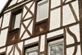 Windows of an half-timbered house Moselkern, Germany