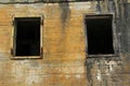 Windows on Hitler bunker in Margival, Aisne, Picardie in the north of France