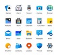 Windows 11 icons pack. Microsoft inspired desktop icon. Computer UI customization. Folder shortcuts. Vector illustration.