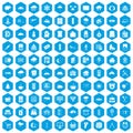 100 windows icons set blue